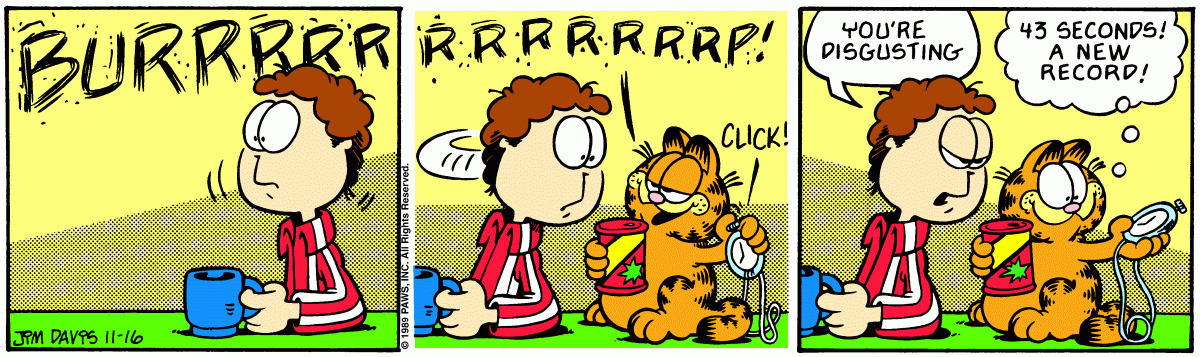 Garfield, November 16, 1989