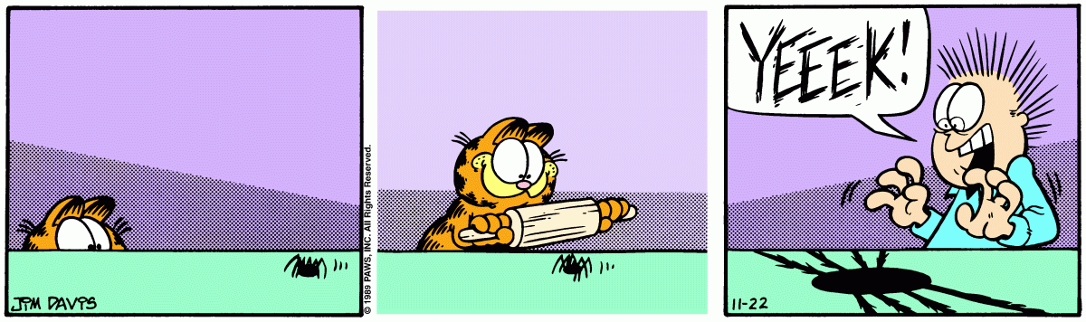 Garfield, November 22, 1989