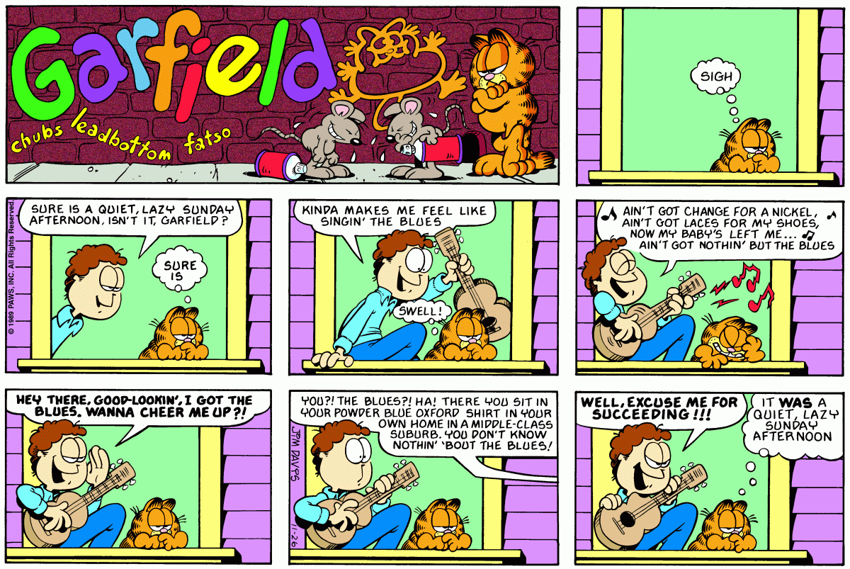 Garfield, November 26, 1989