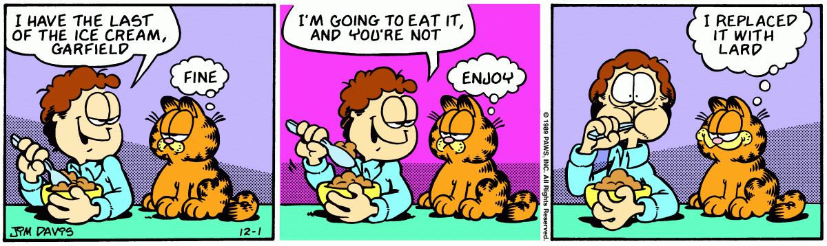 Garfield, December 1, 1989