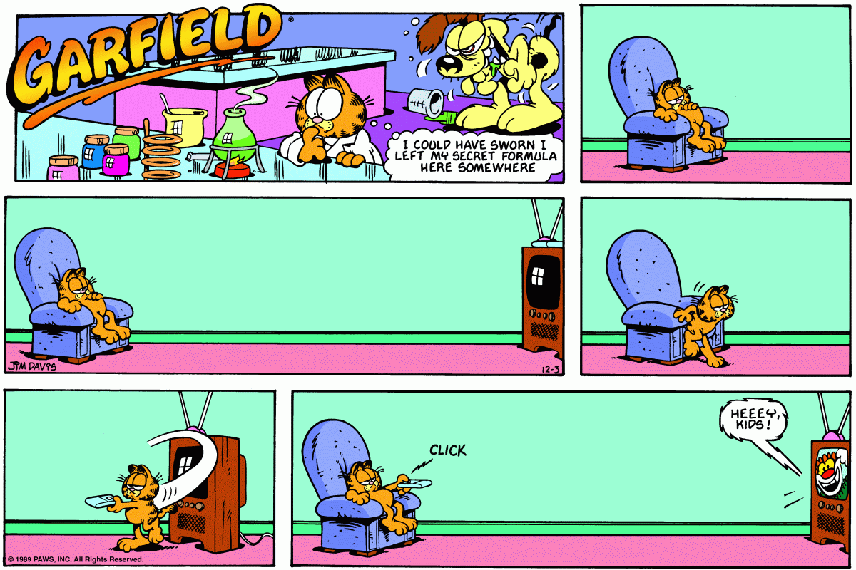 Garfield, December 3, 1989