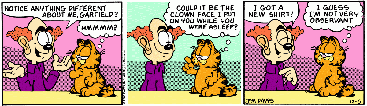 Garfield, December 5, 1989