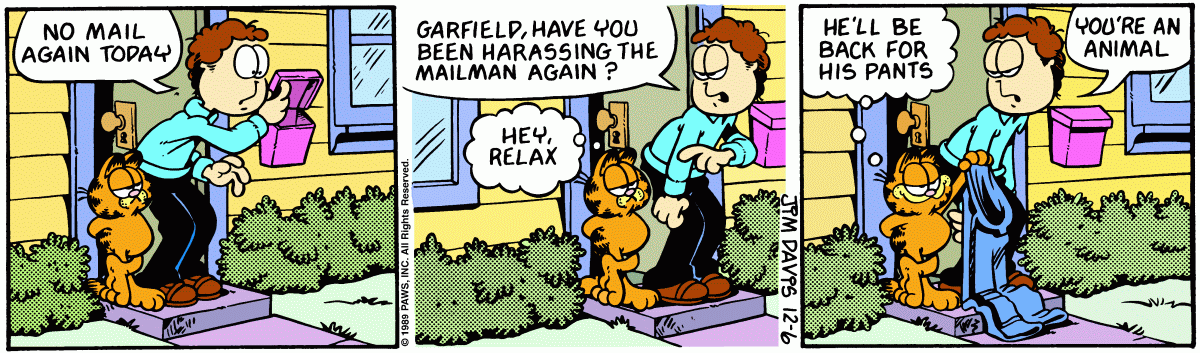 Garfield, December 6, 1989