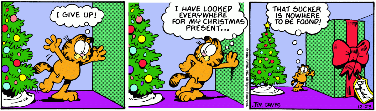 Garfield, December 23, 1989