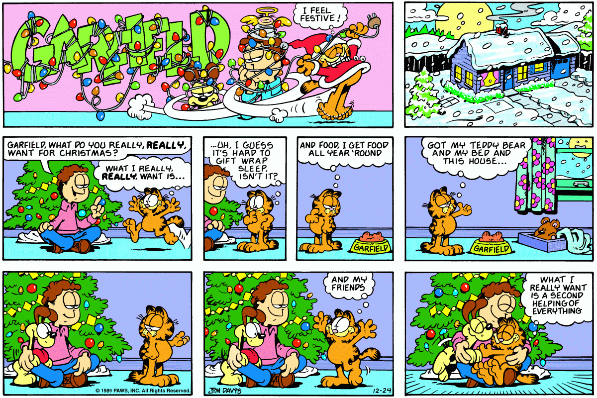 Garfield, December 24, 1989