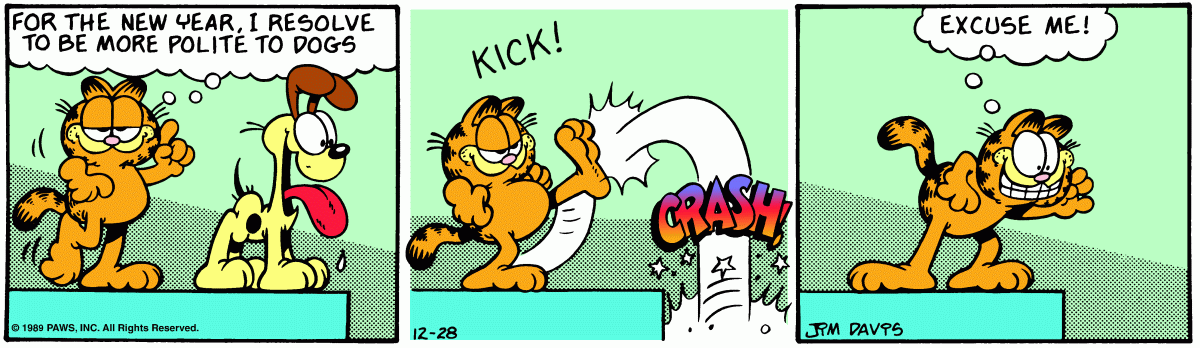 Garfield, December 28, 1989