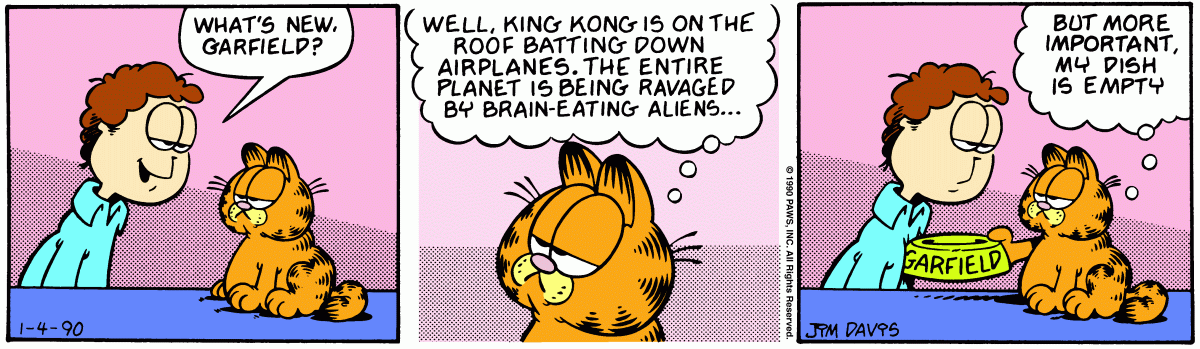 Garfield, January 4, 1990
