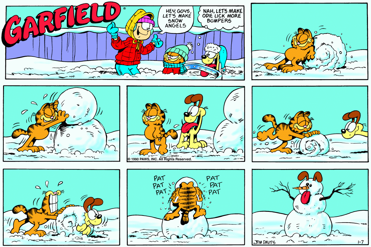 Garfield, January 7, 1990
