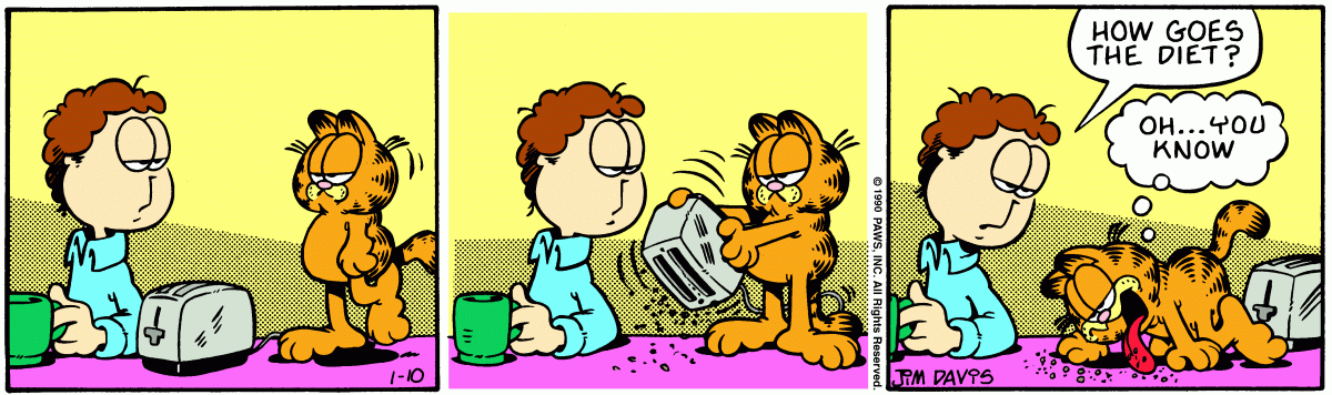 Garfield, January 10, 1990