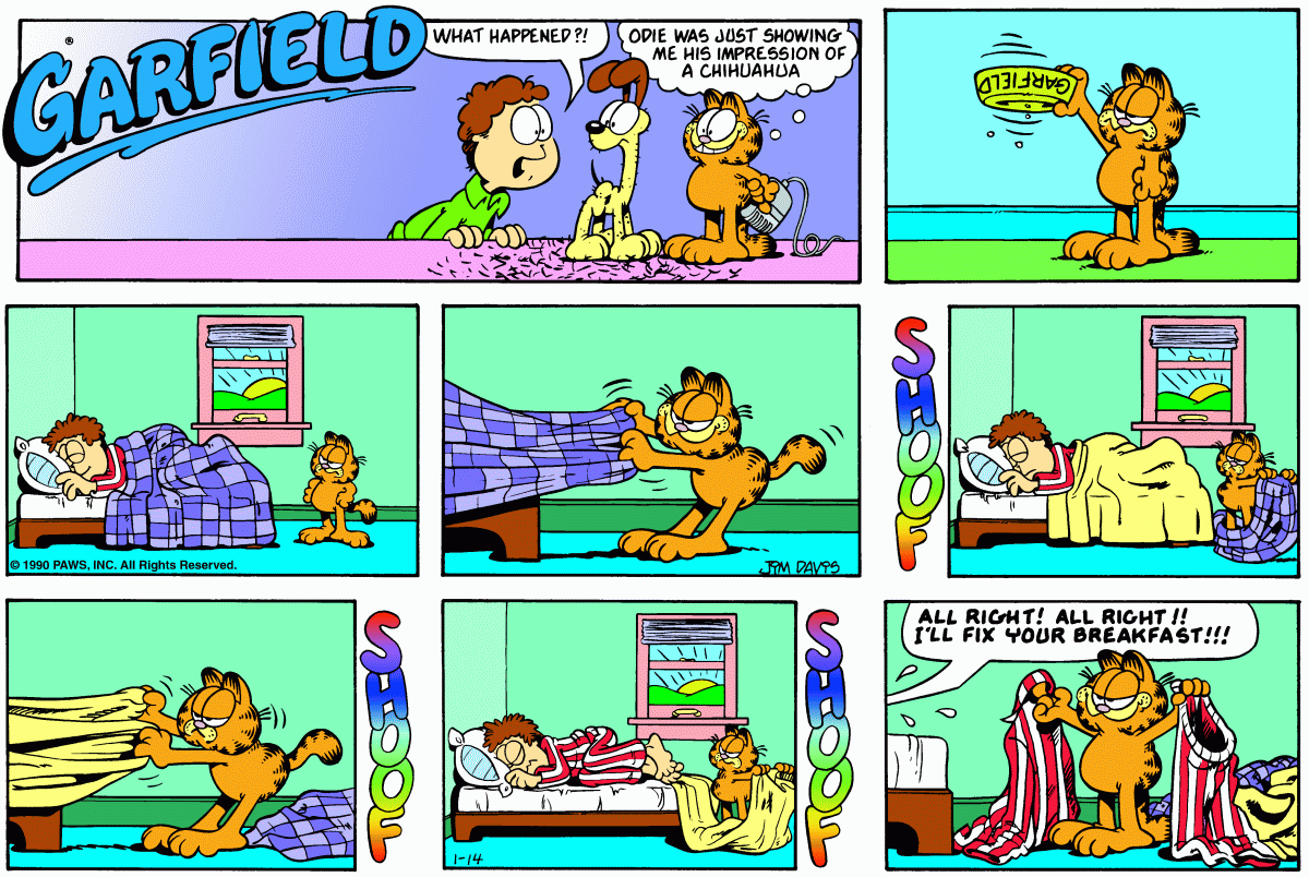 Garfield, January 14, 1990