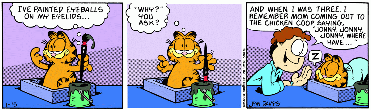Garfield, January 15, 1990