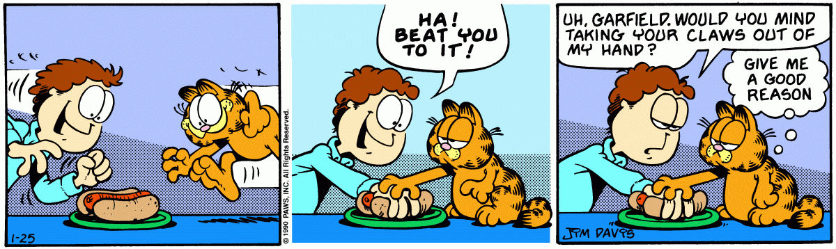 Garfield, January 25, 1990