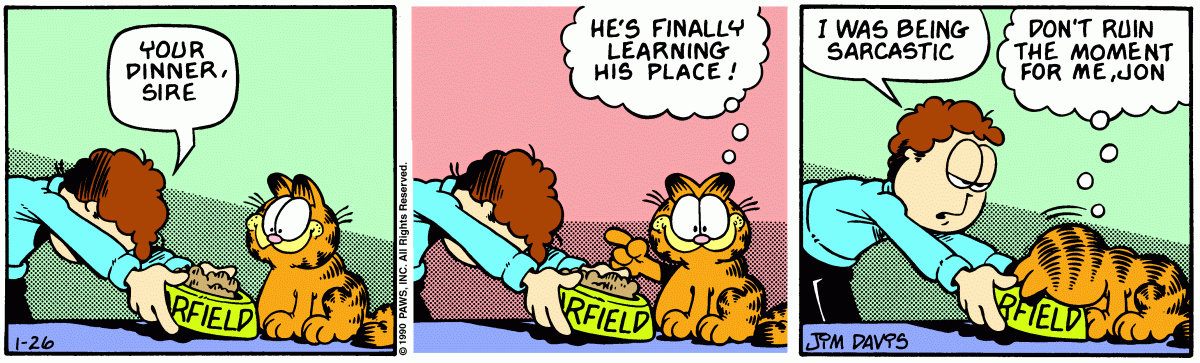 Garfield, January 26, 1990