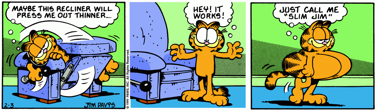 Garfield, February 3, 1990