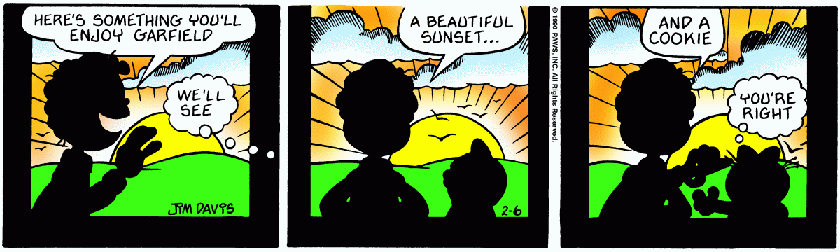 Garfield, February 6, 1990