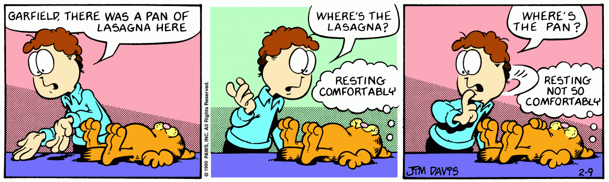 Garfield, February 9, 1990