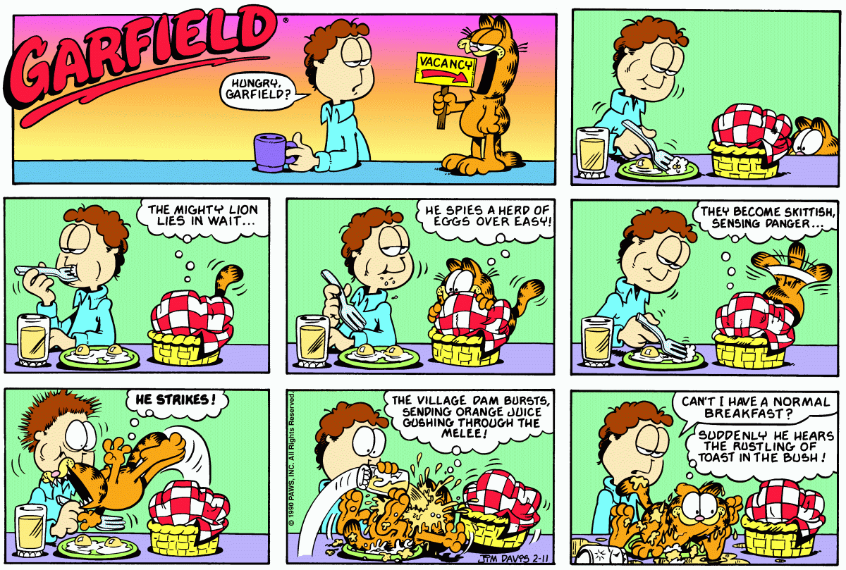 Garfield, February 11, 1990