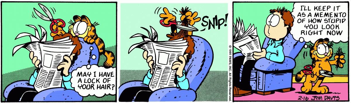 Garfield, February 16, 1990