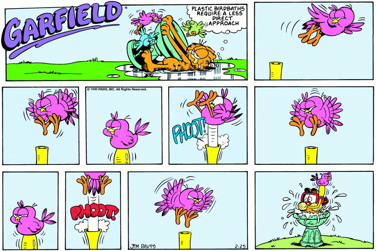 Garfield, February 25, 1990
