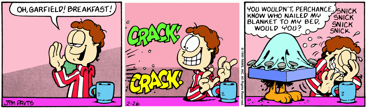 Garfield, February 26, 1990