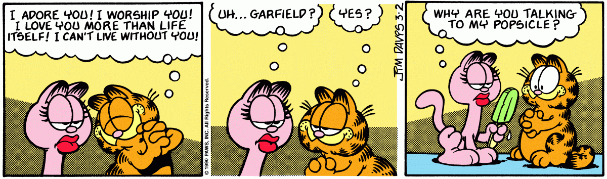 Garfield, March 2, 1990