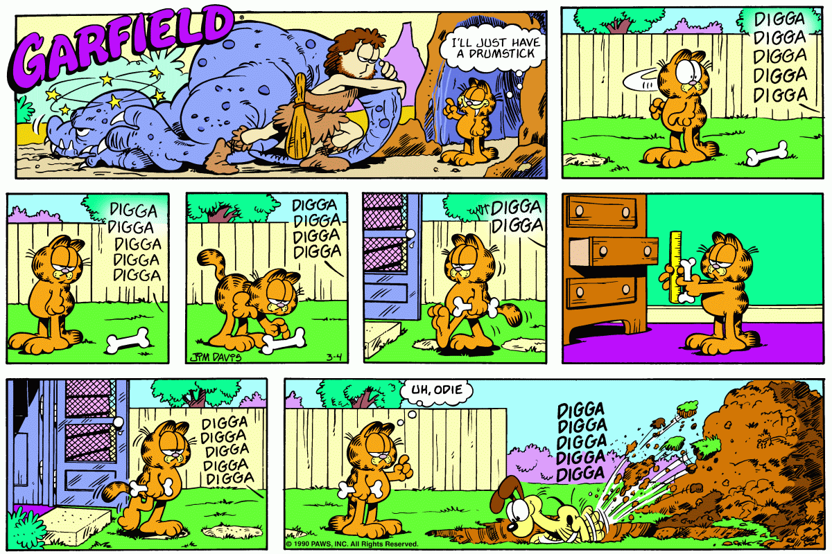 Garfield, March 4, 1990
