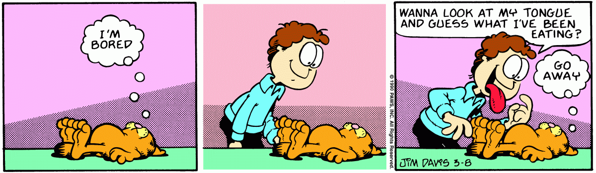 Garfield, March 8, 1990
