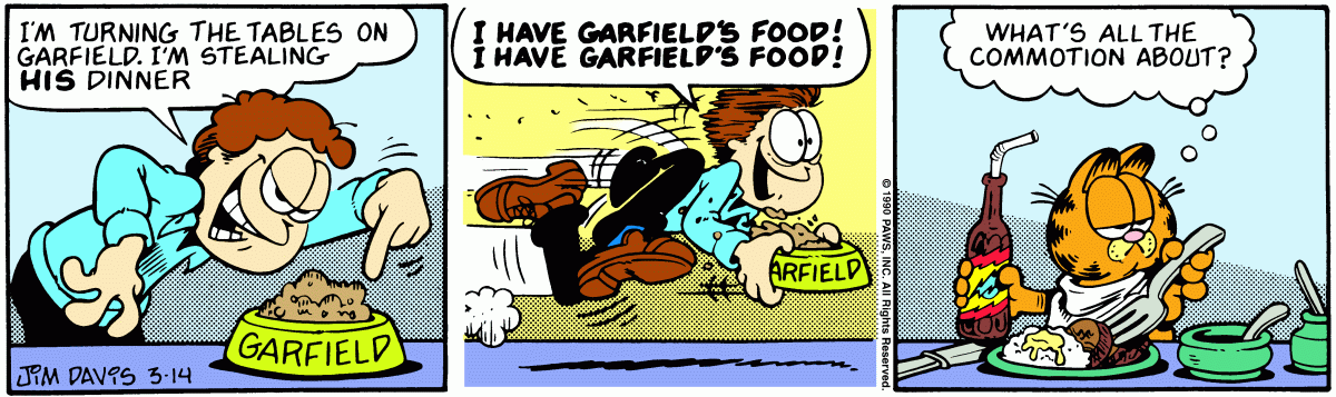 Garfield, March 14, 1990
