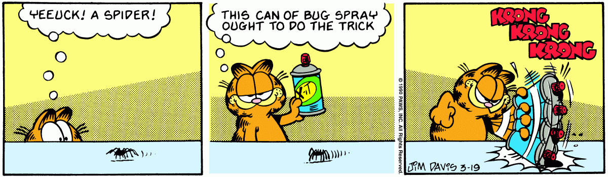 Garfield comic strip for Monday, March 19, 1990