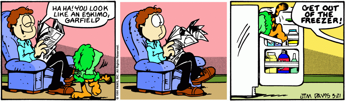 Garfield, March 21, 1990