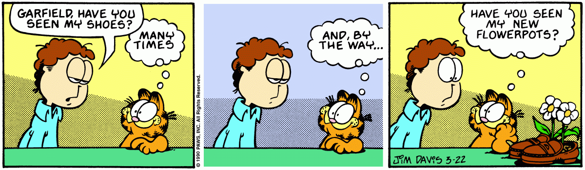 Garfield, March 22, 1990