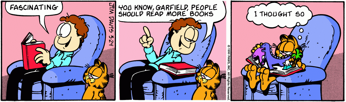 Garfield comic strip for Saturday, March 24, 1990