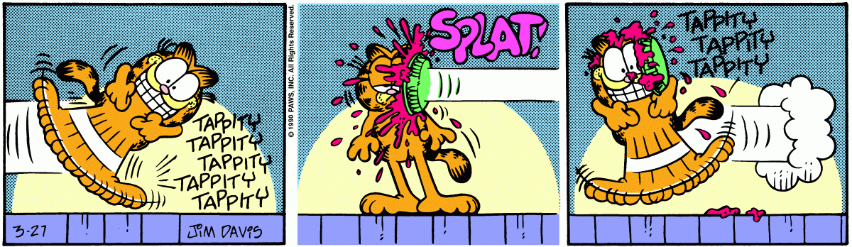 Garfield comic strip for Tuesday, March 27, 1990