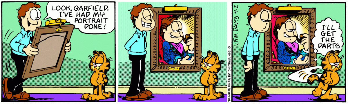 Garfield comic strip for Monday, April 2, 1990