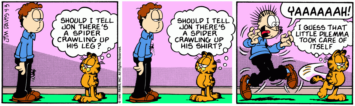 Garfield, April 3, 1990