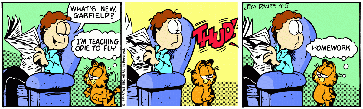 Garfield, April 5, 1990