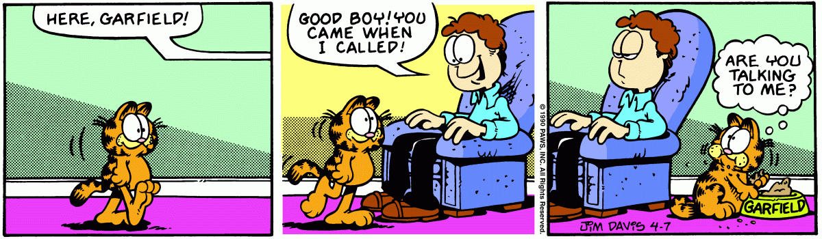 Garfield, April 7, 1990