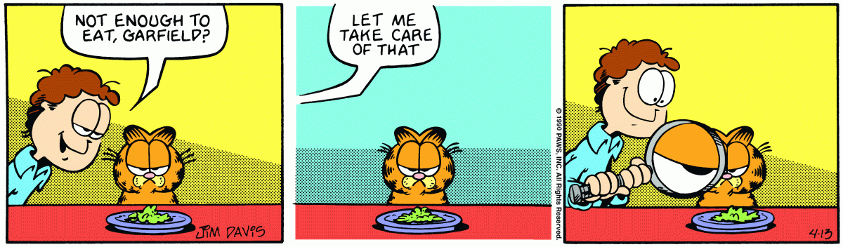 Garfield, April 13, 1990