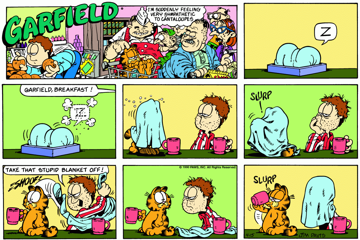 Garfield, April 15, 1990
