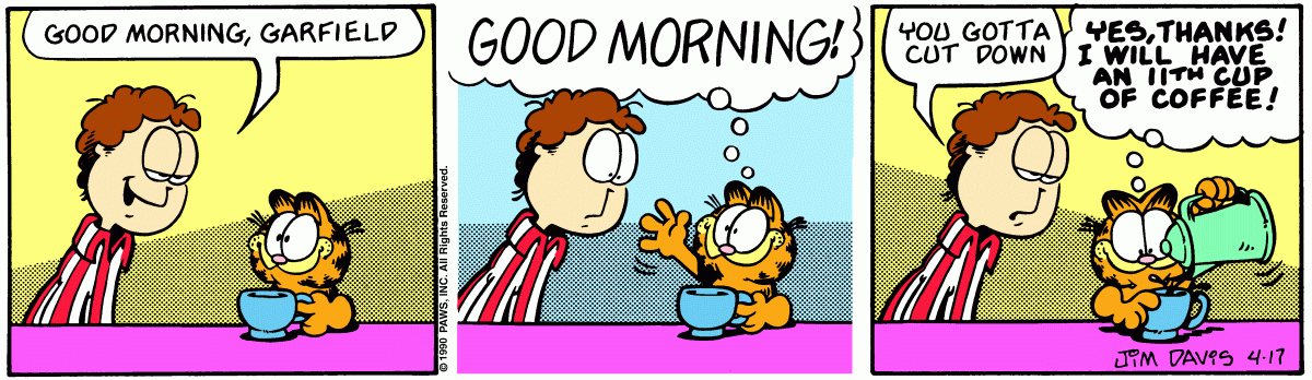 Garfield, April 17, 1990
