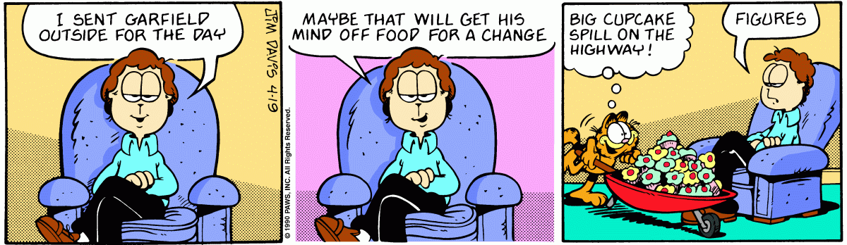 Garfield, April 19, 1990