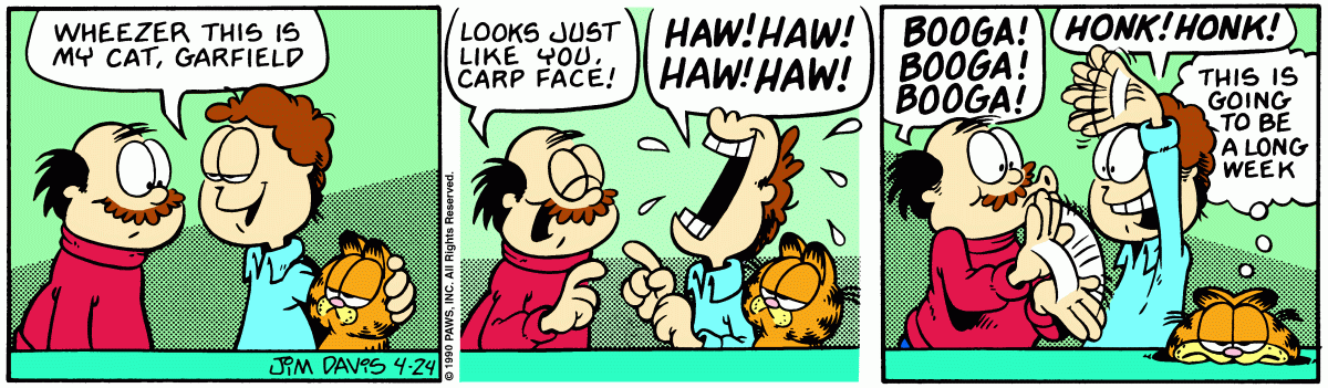 Garfield, April 24, 1990