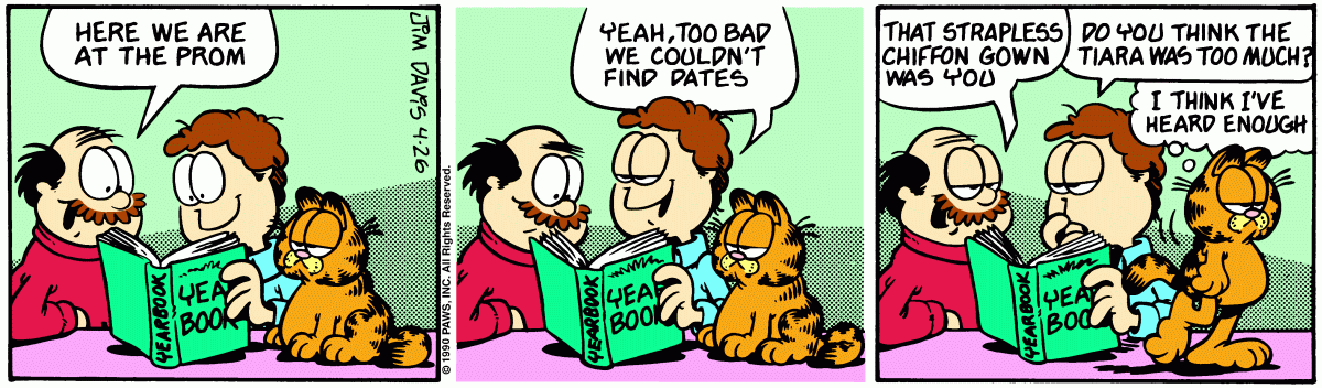 Garfield, April 26, 1990