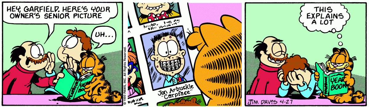Garfield, April 27, 1990