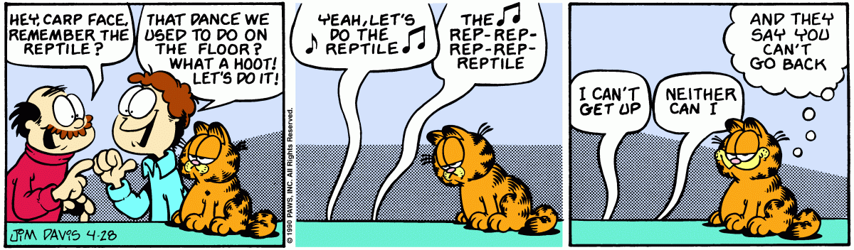 Garfield comic strip for Saturday, April 28, 1990