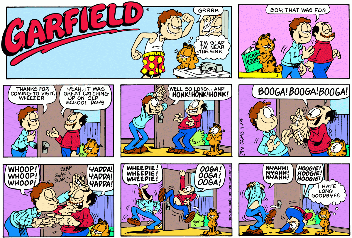 Garfield comic strip for Sunday, April 29, 1990