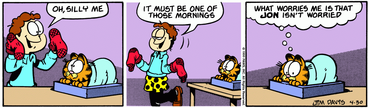 Garfield, April 30, 1990