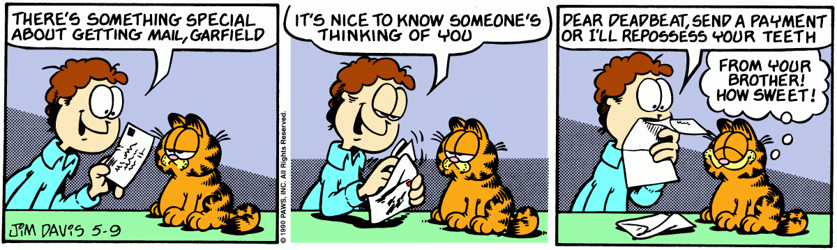 Garfield, May 9, 1990