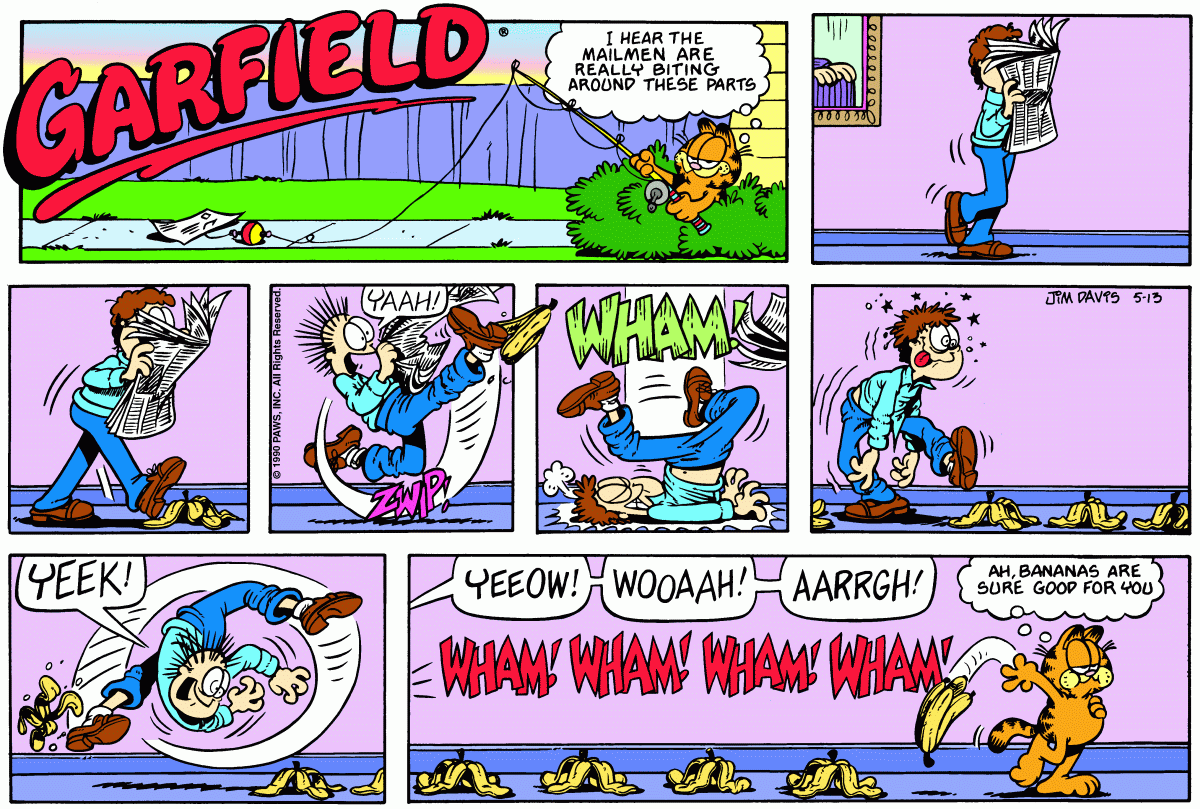 Garfield comic strip for Sunday, May 13, 1990