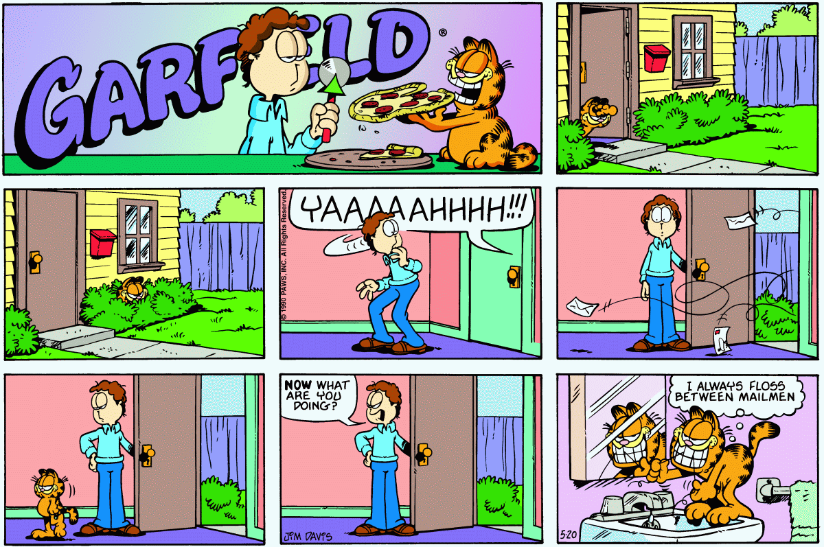 Garfield comic strip for Sunday, May 20, 1990